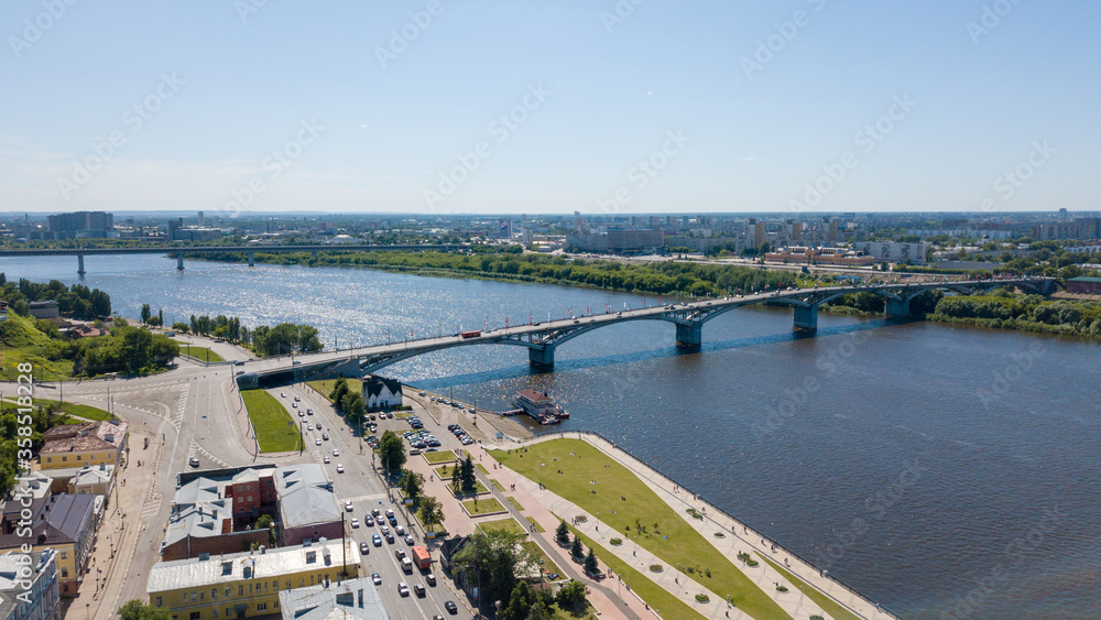 Kanavinsky bridge over the Oka river in Nizhny Novgorod