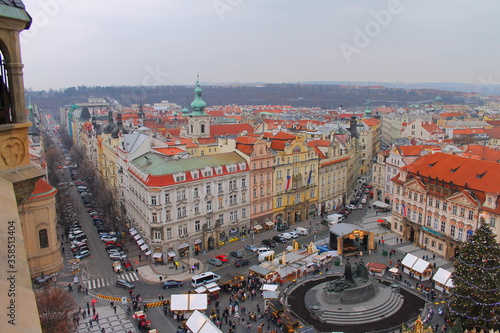 panorama of the old town of prague