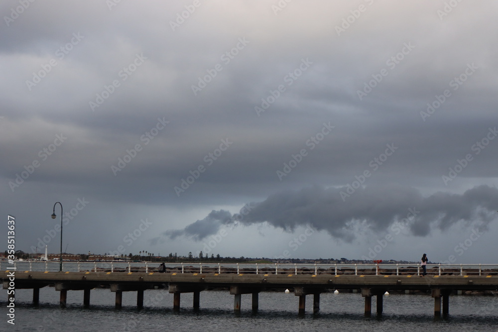 storm over the sea