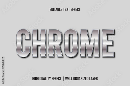 Chrome, 3d Metallic Text Effect Style