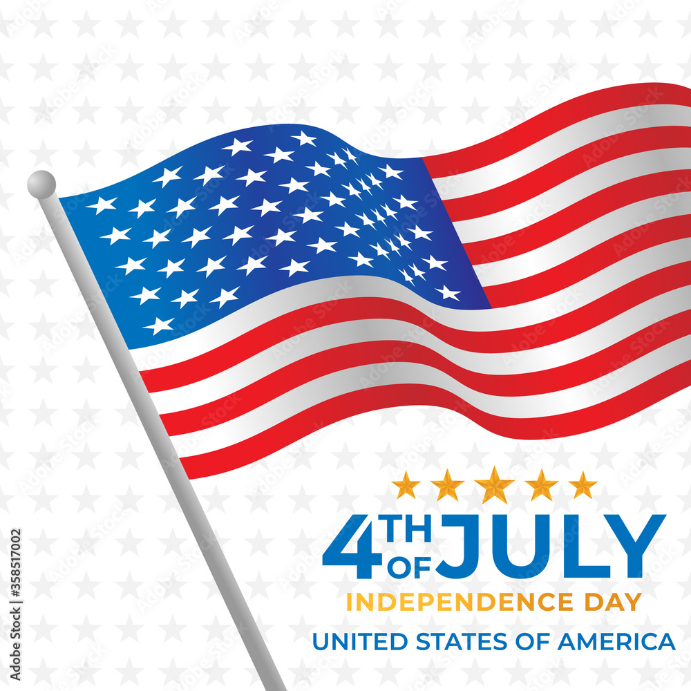 Fourth of July Independence Day of United States of America Banner Background Vector illustration. Independence Day of United States of America 4th of July with American Flag vector design. Fourth of July Independence Day of United States of America Banner Background Vector illustration. Independence Day of United States of America 4th of July with American Flag vector design.