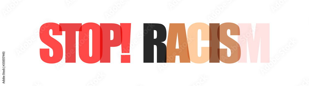 Black Lives Matter concept. Stop racism. Banner, poster with text inscription. Vector Black Lives Matter concept. Stop racism. Banner, poster with text inscription. Vector