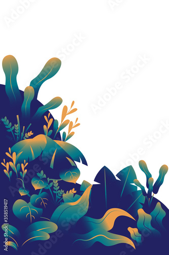 underwater plant vector illustration