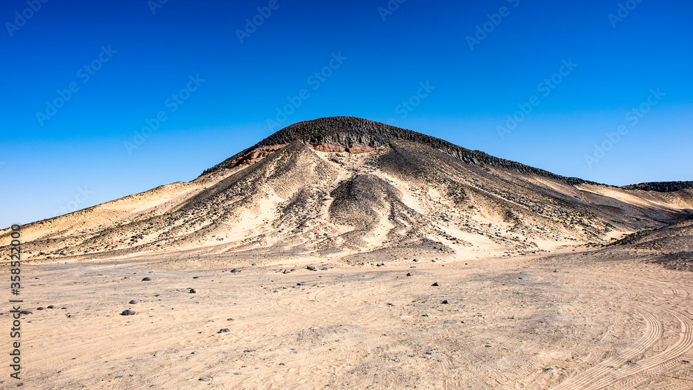 It's Basalt formations in the Black Desert of Egypt