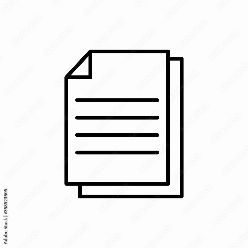 Outline copy document icon.Copy document vector illustration. Symbol for web and mobile Outline copy document icon.Copy document vector illustration. Symbol for web and mobile