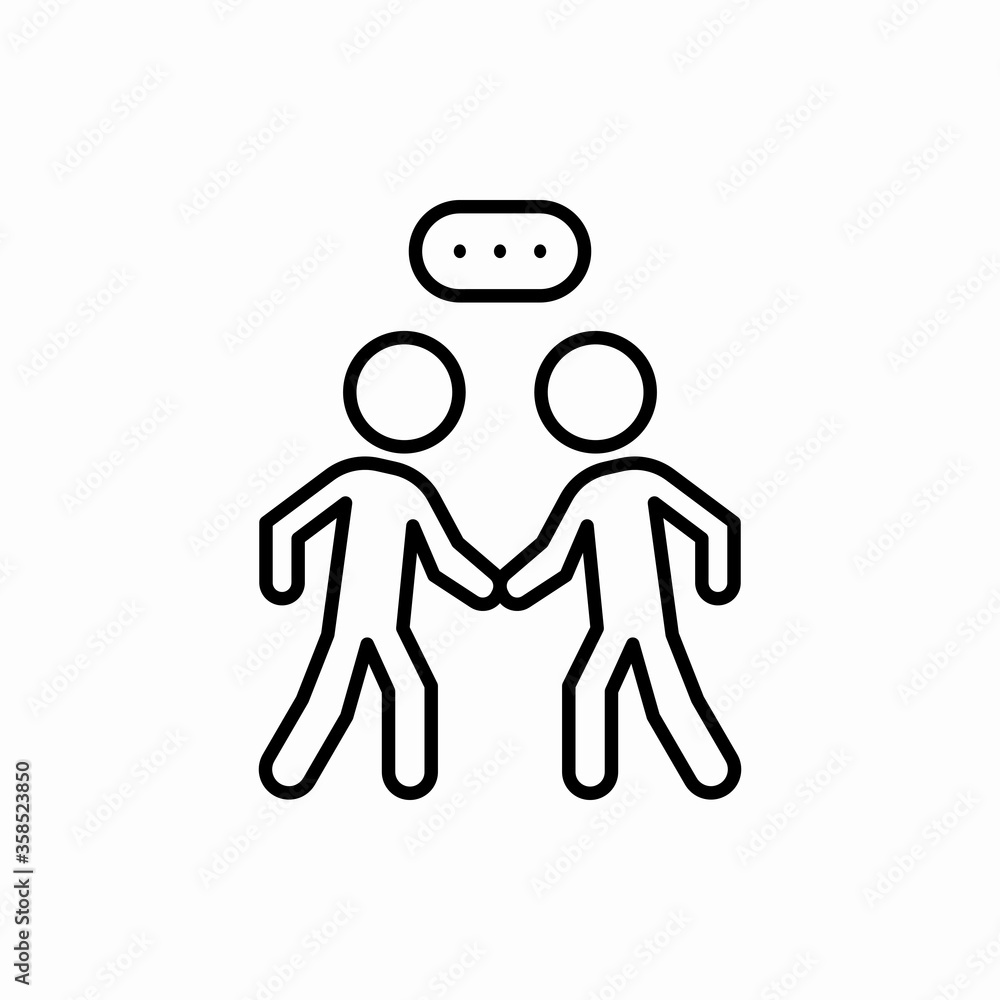 Outline dialog human icon.Dialog human vector illustration. Symbol for web and mobile Outline dialog human icon.Dialog human vector illustration. Symbol for web and mobile