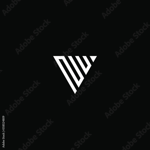 nu letter vector logo abstract