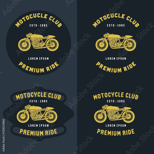 Old vintage motorcycle cafe racer retro vector