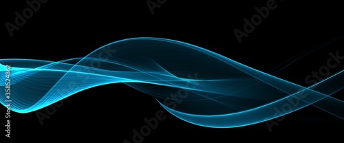  Abstract design. Blue wavy background. Transparent Soft wave 