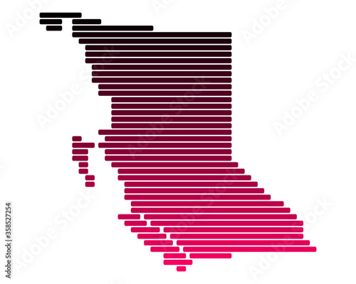 Karte von British Columbia