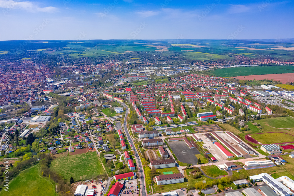 Fototapeta premium Mühlhausen in Thüringen aus der Luft