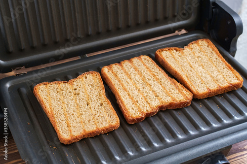 a slice of grilled bread