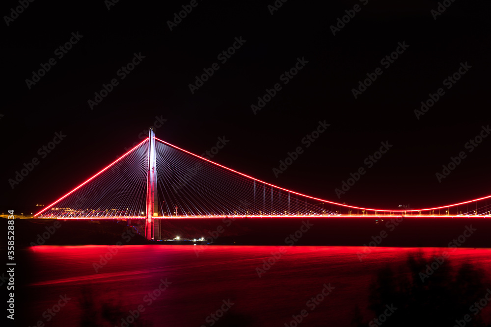 Yavuz Sultan Selim Bridge in Istanbul, Turkey.