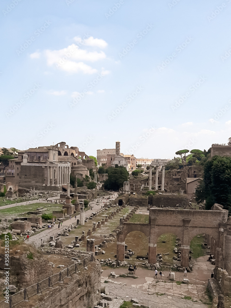 ruins of the ancient city of rome
