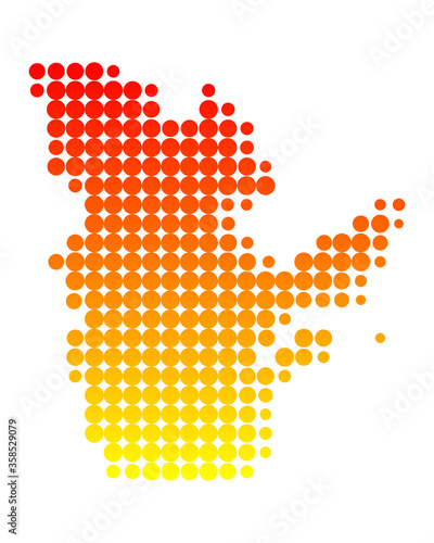Karte von Quebec