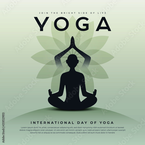 Lotus Green Yoga Day Creative Template