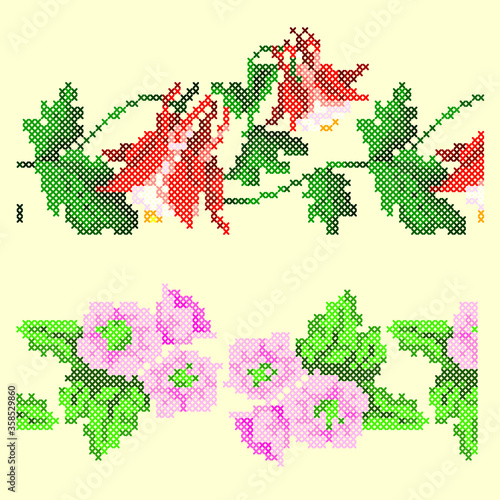 floral seamless garland