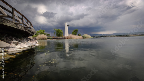 Mogan Lake Observation Tower. Mogan Park near Ankara, the capital of Turkey. 