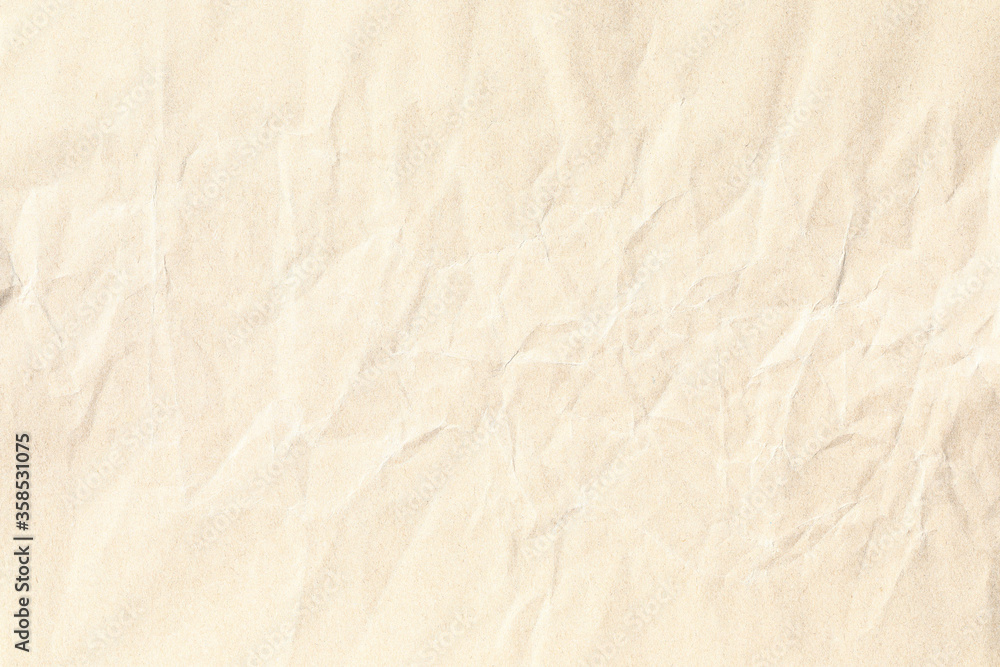 Horizontal Crumpled brown paper texture Horizontal Crumpled brown paper texture