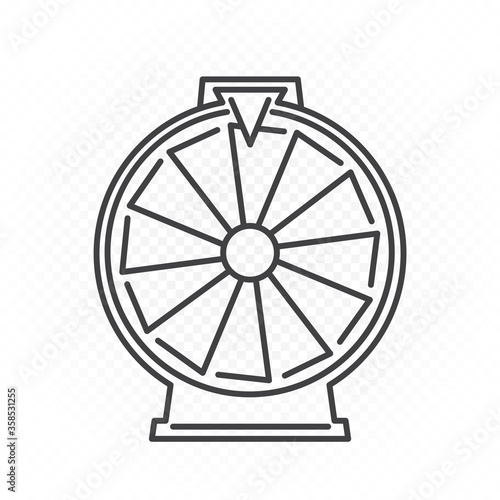 fortune wheel outline sign symbol