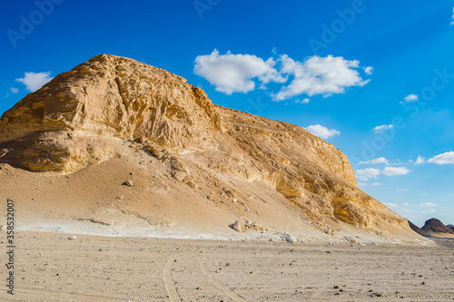 It's Beautiful landscape of the Western White Desert, main geographic attraction of Farafra.