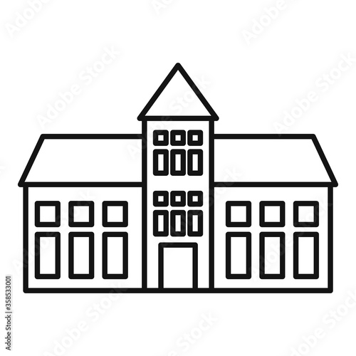 Cambridge university icon. Outline cambridge university vector icon for web design isolated on white background