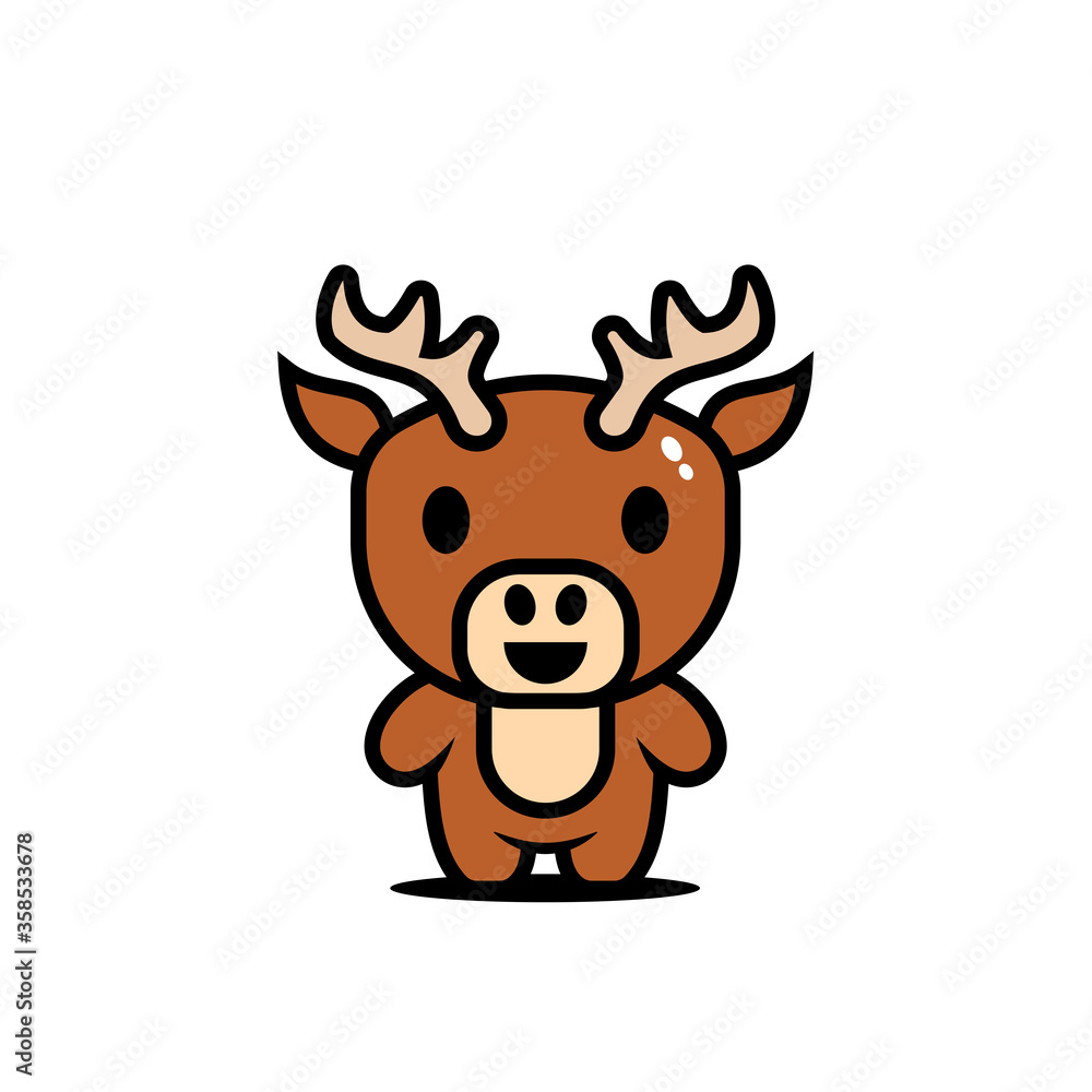 cute deer character vector cute deer character vector