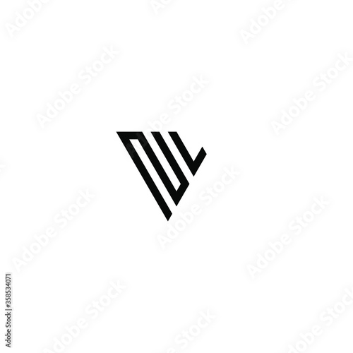 nl letter vector logo abstract