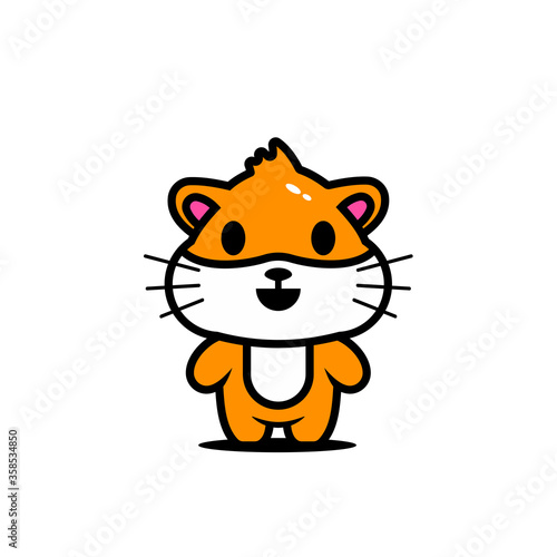 cute hamster character vector