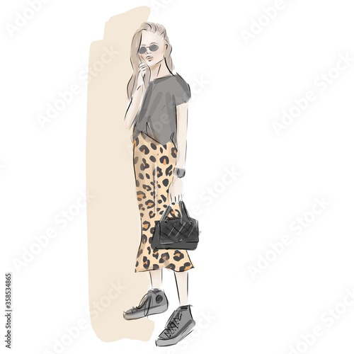 woman fashion sketch