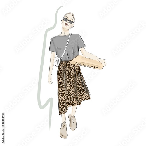 woman fashion sketch