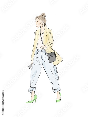 woman fashion sketch