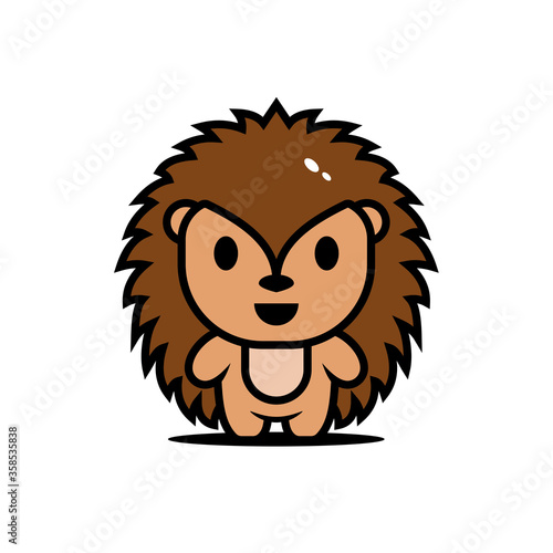 cute porcupine character vector