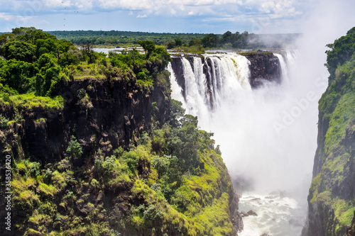 It's Victoria Falls, boarder of Zambia and Zimbabwe. UNESCO World Heritage