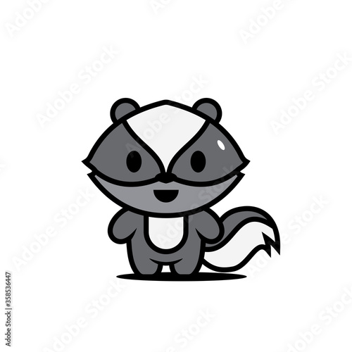 cute skunk character vector