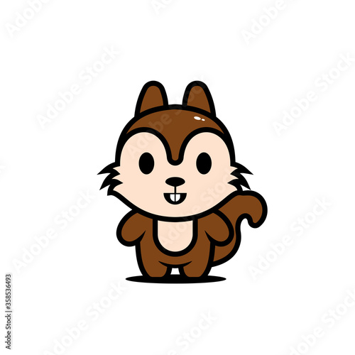 cute squirrel character vector