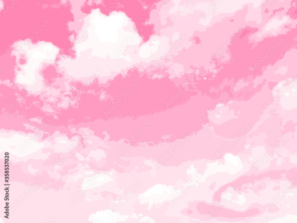 Abstract pink cloudy sky background. 