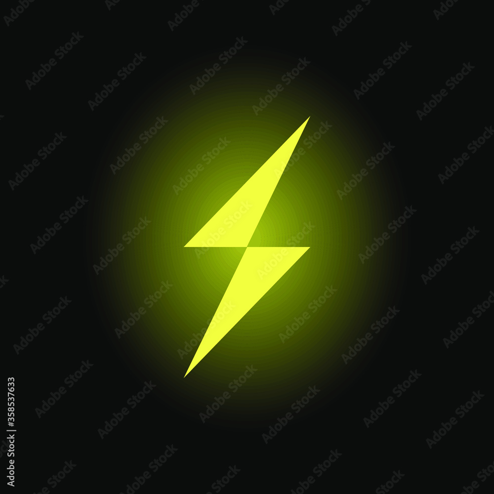 Power Icon, Lightning Power Icon Power Icon, Lightning Power Icon