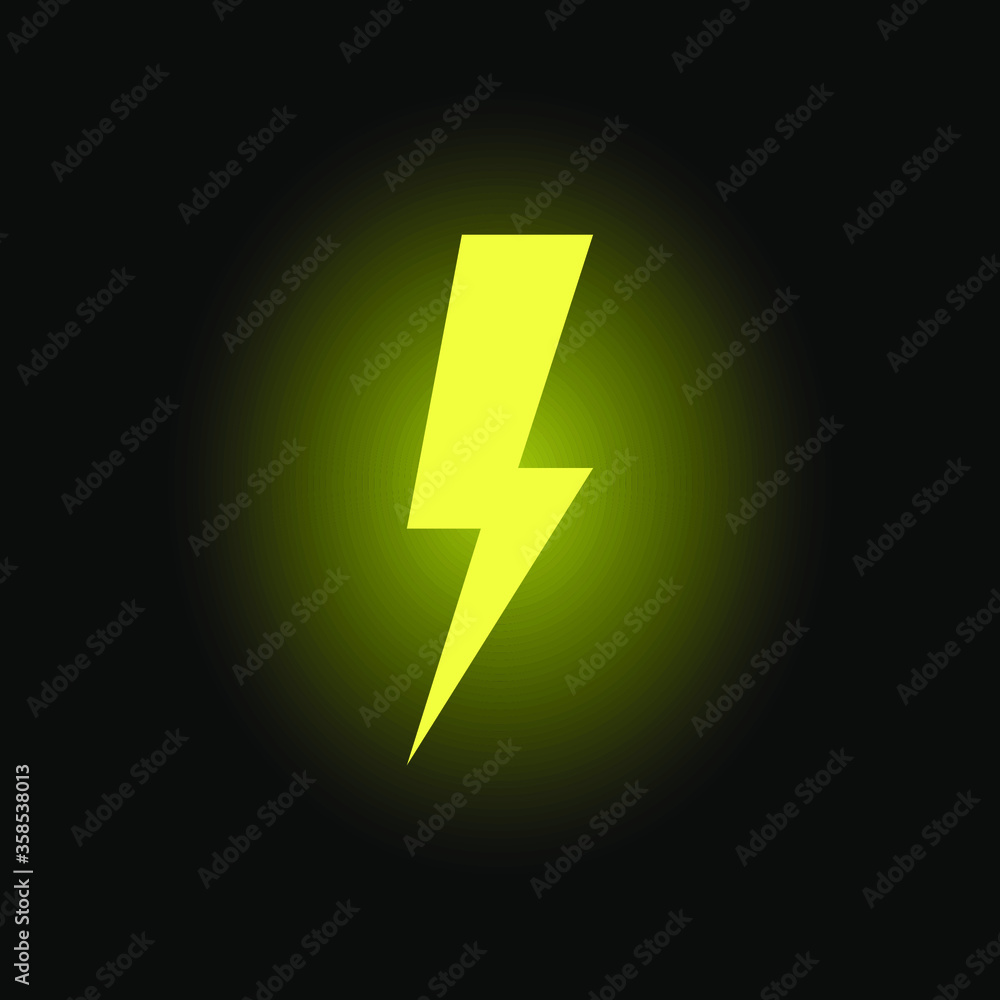 Power Icon, Lightning Power Icon Power Icon, Lightning Power Icon