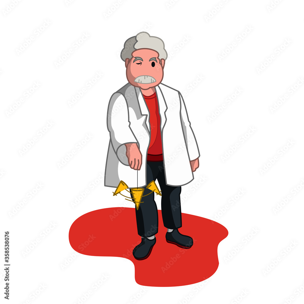 Old Scientist Character vector illustration Old Scientist Character vector illustration