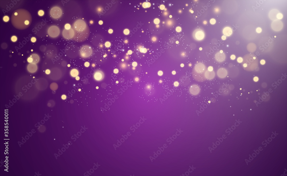 Brilliant gold dust vector shine. Glittering shiny ornaments for background. Vector illustration.