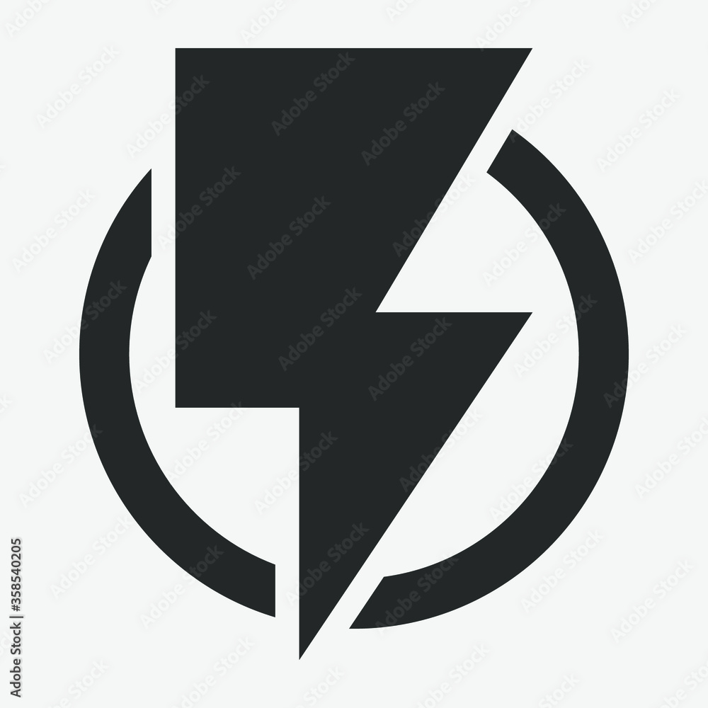 Power Icon, Lightning Power Icon Power Icon, Lightning Power Icon