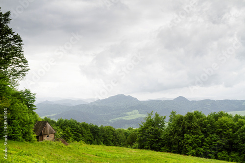 Mountains during the spring, Gorce National Park, Poland photo