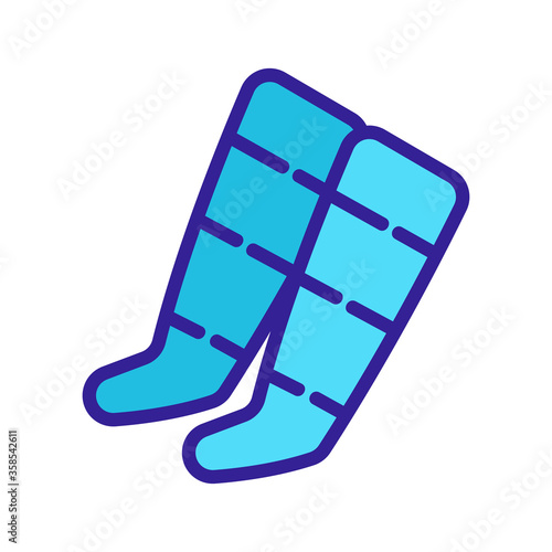 anti cellulite socks icon vector. anti cellulite socks sign. color symbol illustration