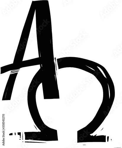 Alpha and Omega vector symbols