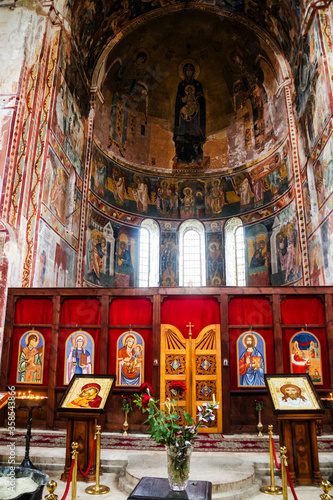 Inside georgian orthodox monastery Gelati photo