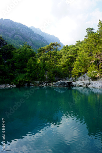 urquoise blue Göynük Canyon in Antalya, Turkey
