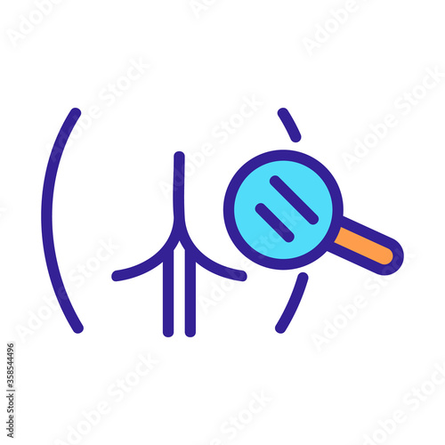 cellulite research icon vector. cellulite research sign. color symbol illustration