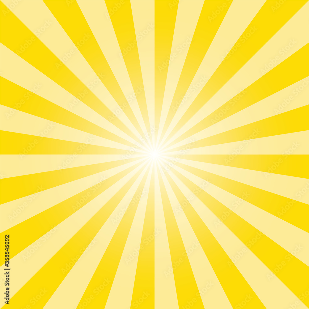 Yellow sunburst Background. Sunflower yellow color ray pattern. Summer Banner. Vector Illustration for various purposes. Yellow sunburst Background. Sunflower yellow color ray pattern. Summer Banner. Vector Illustration for various purposes.