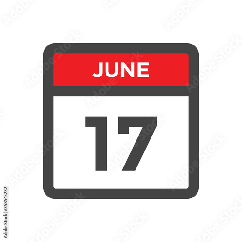 June 17 calendar icon with day of month